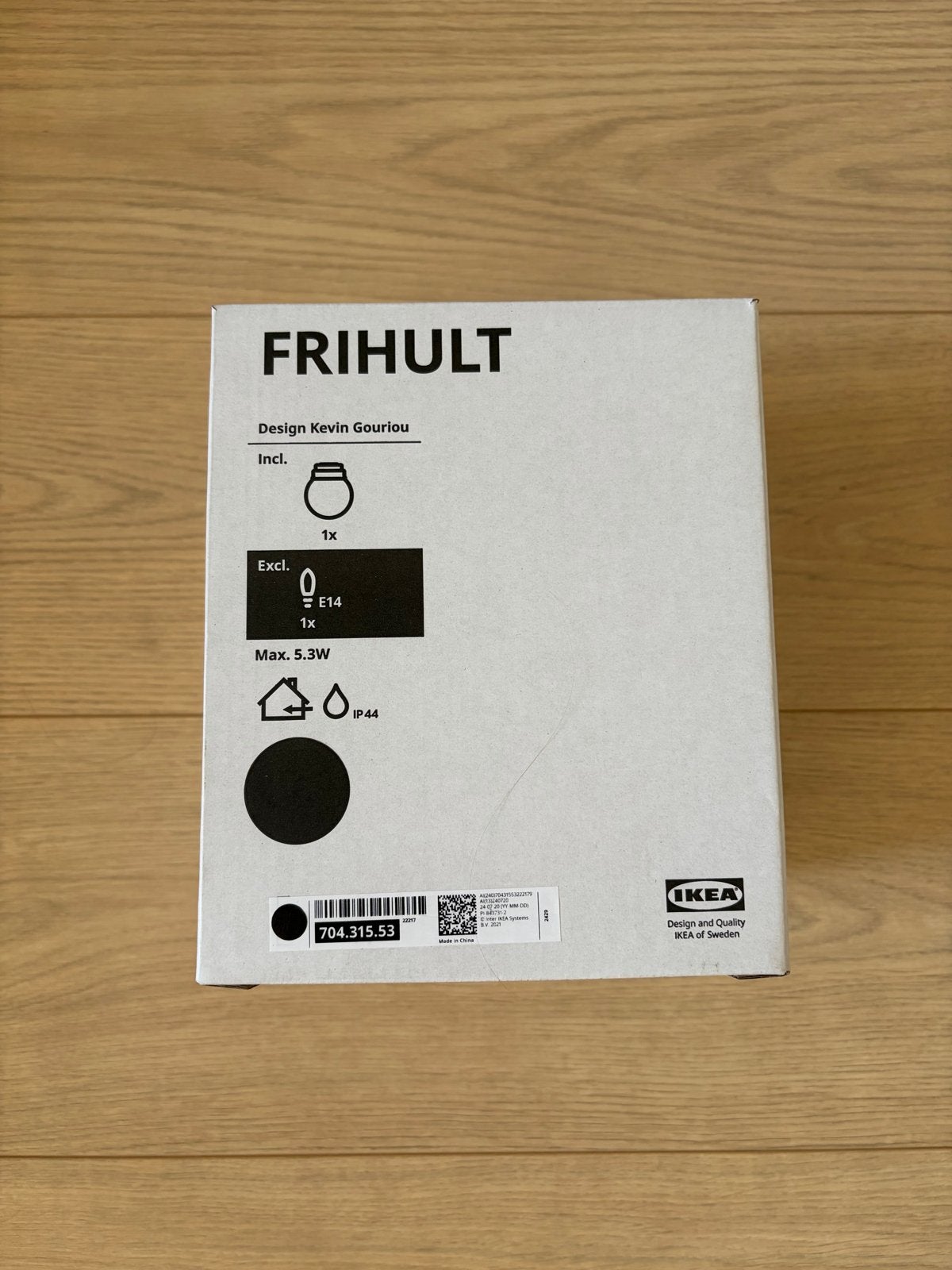 IKEA FRIHULT Wandlamp/Plafondlamp zwart, Nieuw in doos, Ophalen of Verzenden, Nieuw, Glas