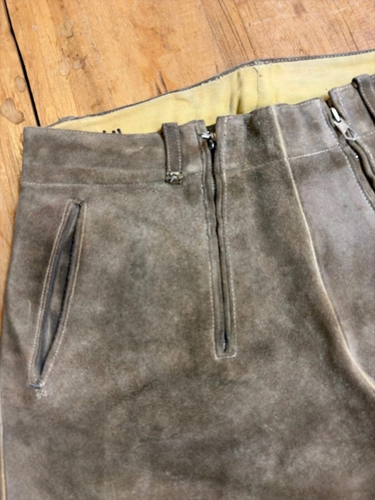 Korte Lederhosen dames, Beige, Maat 46/48 (XL) of groter, Djt@dejuistetoon.eu, Ophalen of Verzenden