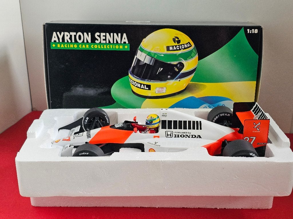 McLaren MP4/5B, Ayrton Senna # 27, WK 1990. TOPMODEL, Ophalen of Verzenden, Zo goed als nieuw, Auto, MiniChamps
