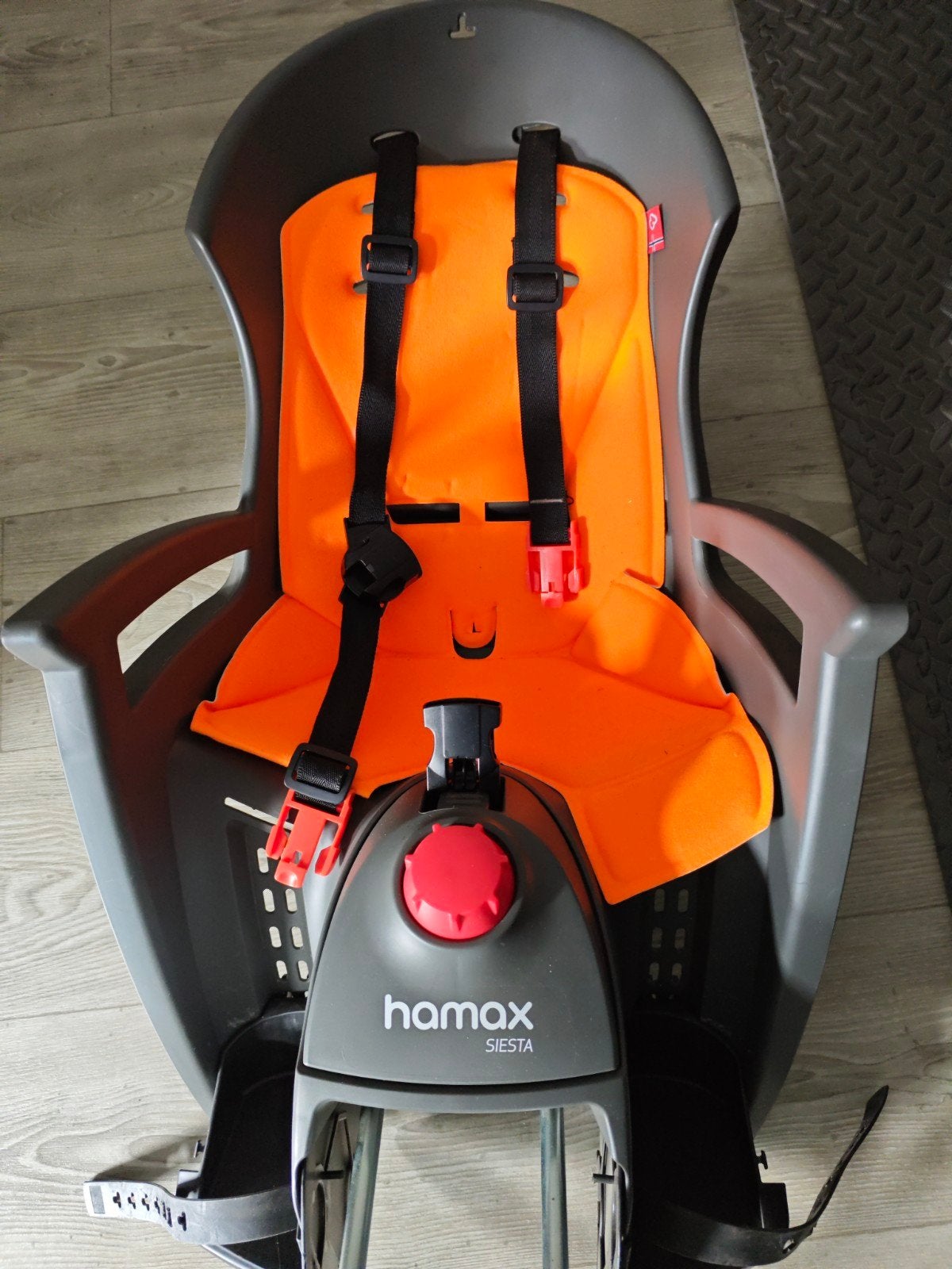 Hamax Siesta Fietszitje Achter - Grijs/Oranje, Ophalen