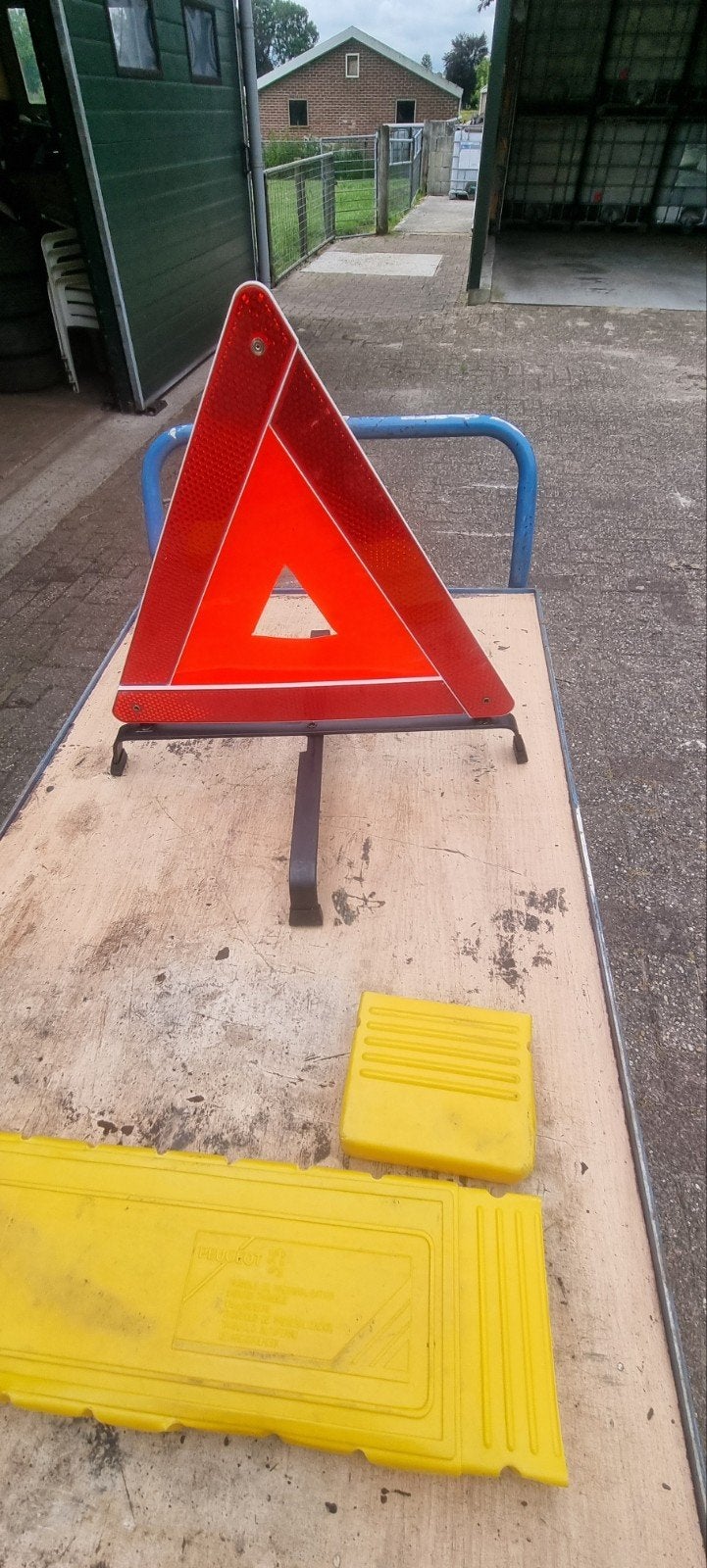 Gevarendriehoek en wielkeggen set, Ophalen of Verzenden, Gebruikt