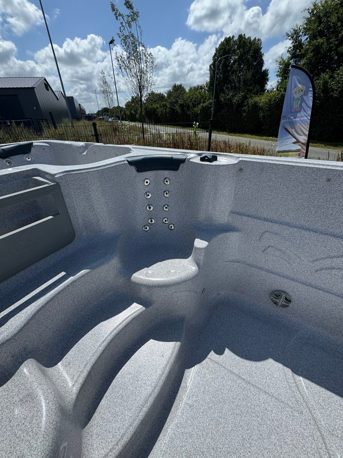 Zwemspa 6 meter lang, 225 cm breed incl. cover, Tuin en Terras, Zwembaden, 120 cm of meer, Gebruikt, 200 tot 300 cm, SpaBoer
