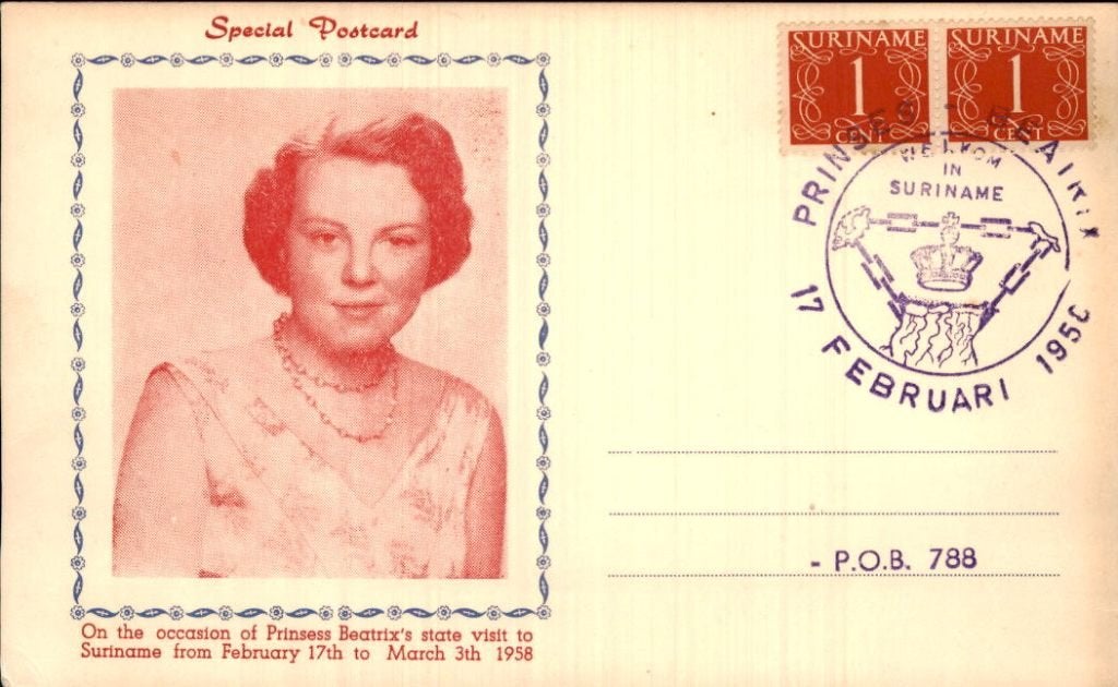 Suriname - Beatrix - FDC - 1950, Postzegels en Munten, Brieven en Enveloppen | Nederland, Verzenden, Briefkaart