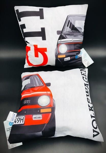 Volkswagen Golf GTI Kussen 40x40 cm - Nieuw, Ophalen of Verzenden, Nieuw, Wit, Vierkant