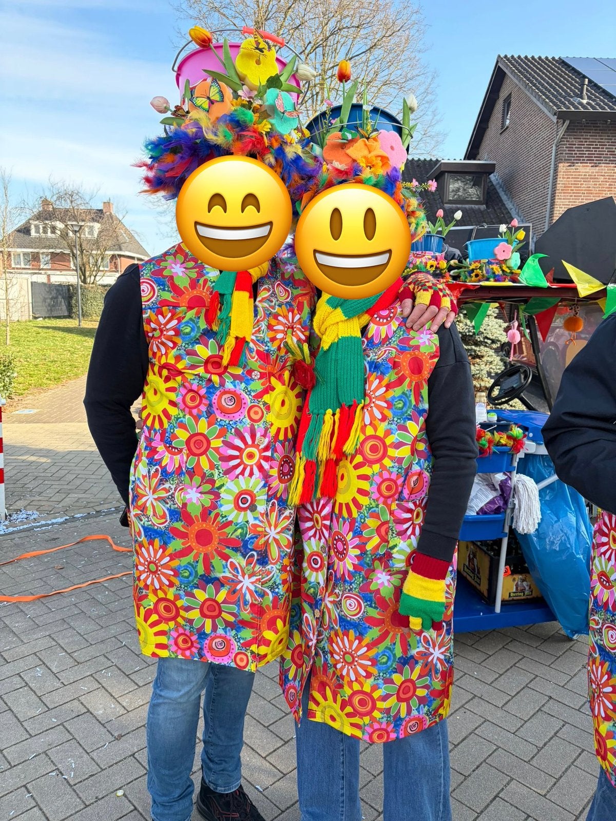 Leuke , vrolijke loopgroep, Ophalen, Gedragen, Carnaval, Kleding