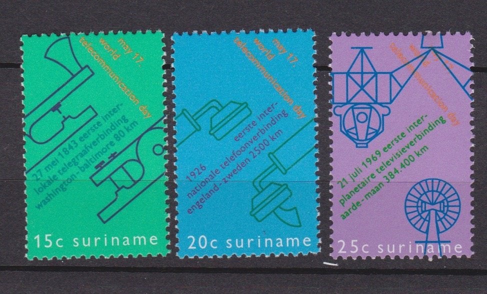 TSS Kavel 260033 Suriname communicatie PF  minr  601-603, Ophalen, Postfris