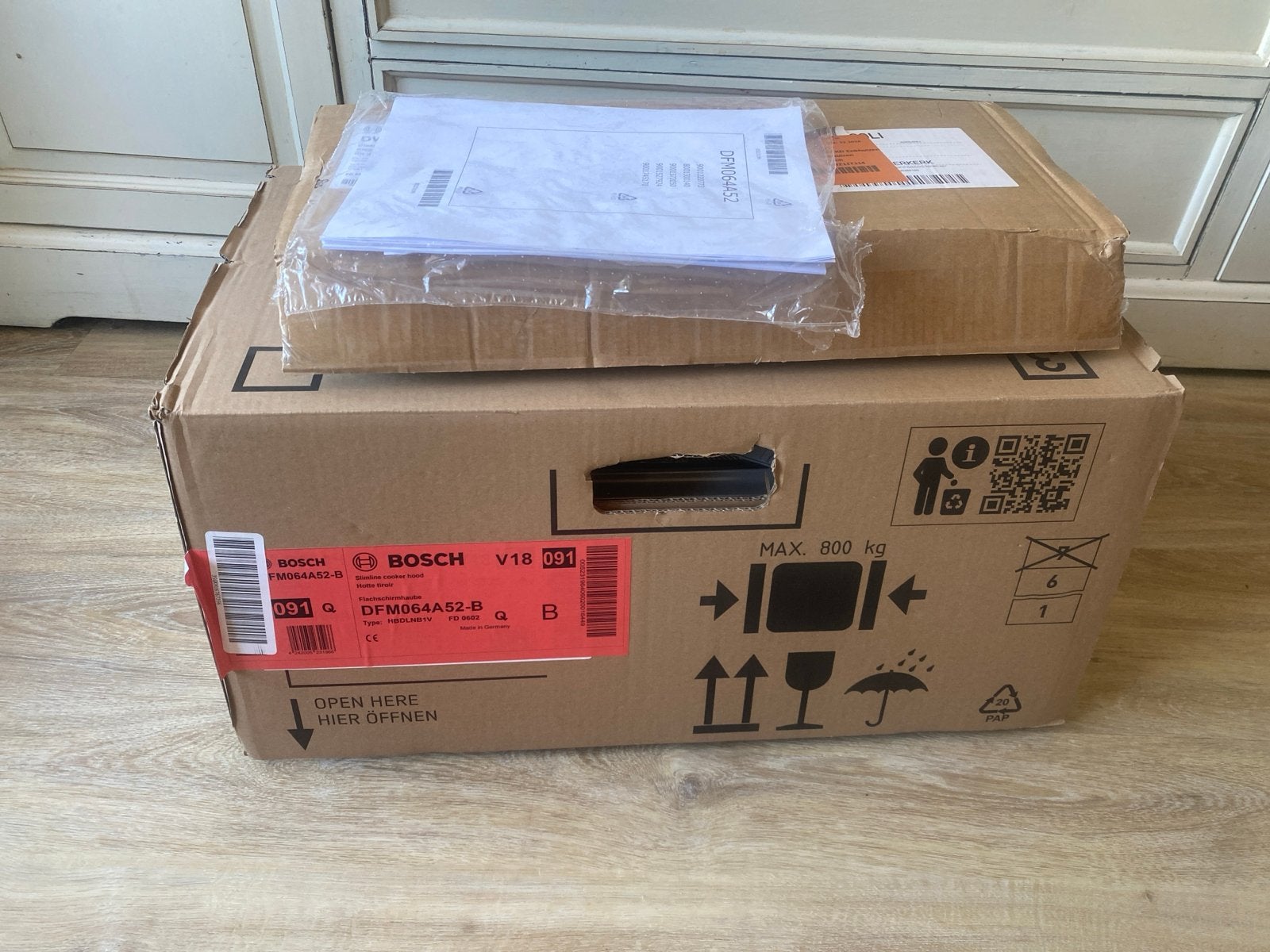 Nieuwe Bosch DFM064A52-B afzuigkap - nooit gebruikt, Nieuw, Ophalen of Verzenden, Inbouw, Vlakschermkap