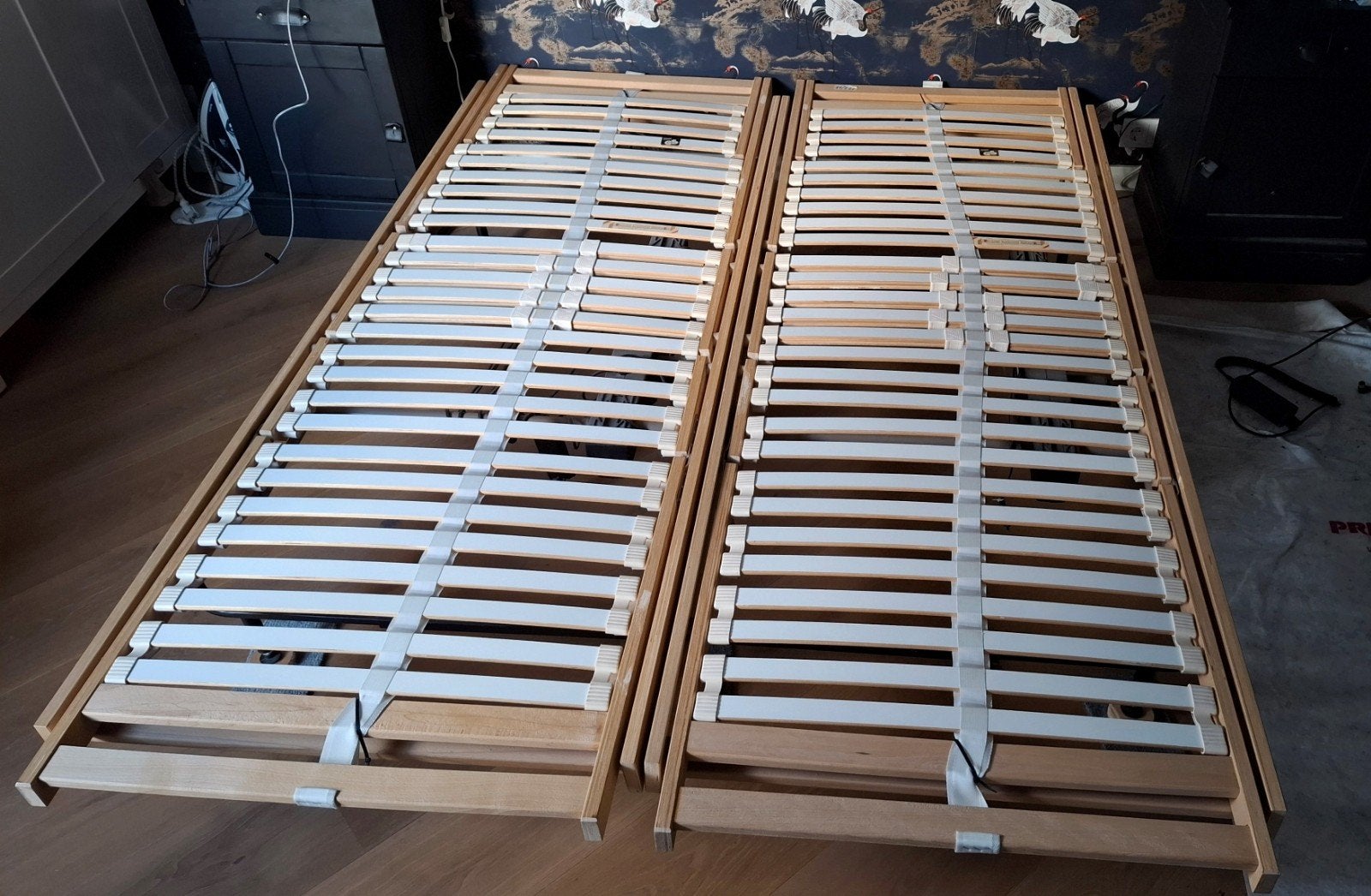 Lattenbodem elektrisch 160x220cm, Huis en Inrichting, Ophalen, Tweepersoons, 160 cm, Hout