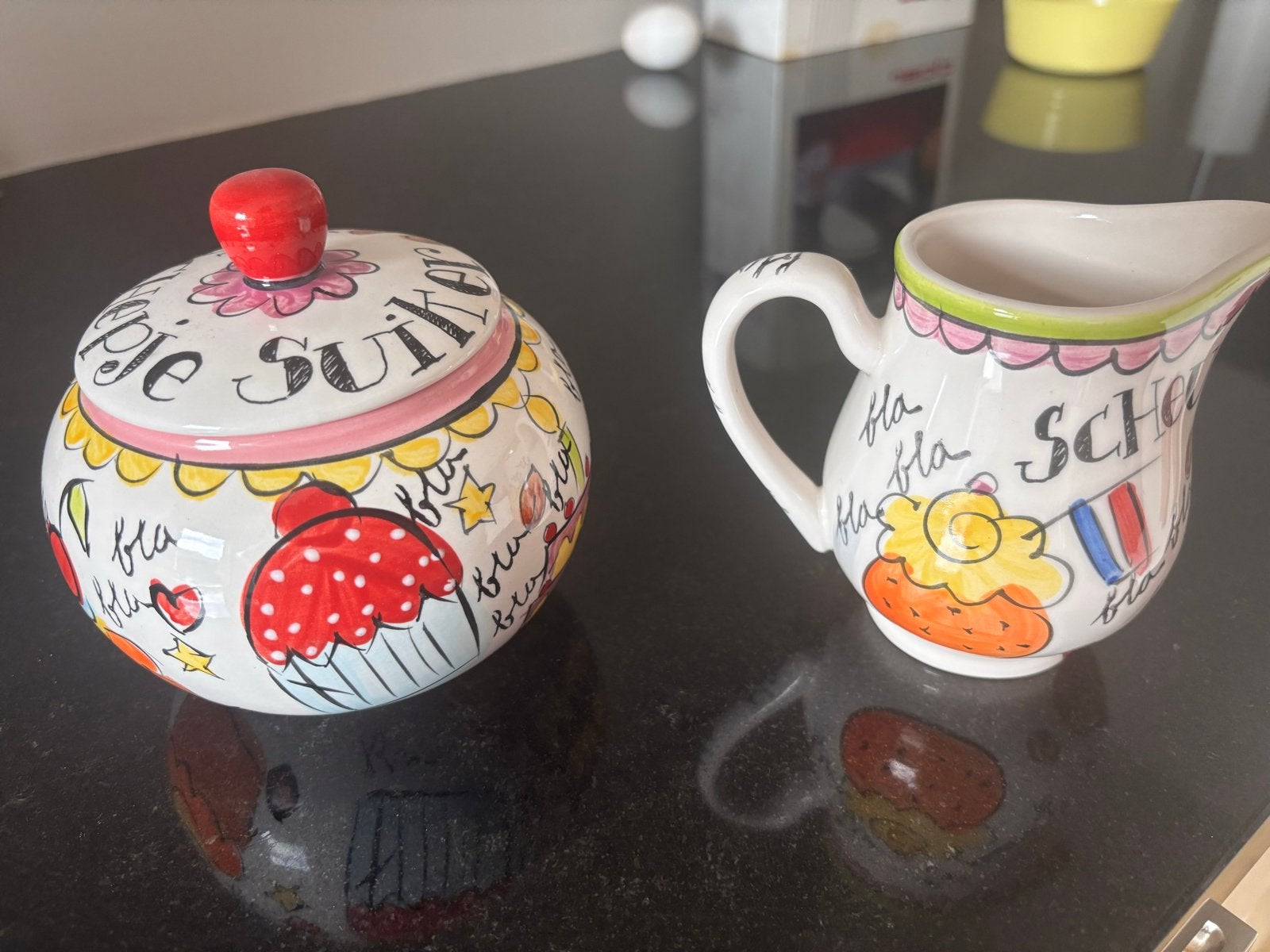 Blond Amsterdam suikerpot en melkkannetje, Keramiek, Overige typen, Nieuw, Ophalen of Verzenden