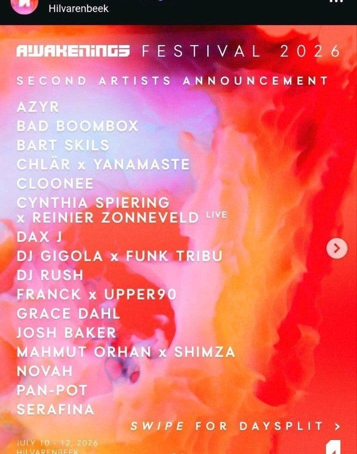 Awakenings 3x entree voor 12 Juli Zondag, Tickets en Kaartjes, Evenementen en Festivals, Drie personen of meer
