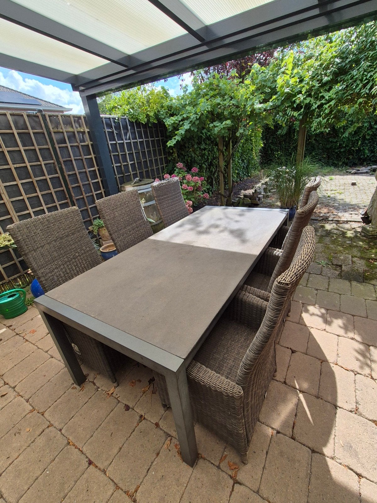 Gratis tuinset, Tuin en Terras, Tuinsets en Loungesets, Ophalen, Gebruikt, 6 zitplaatsen, Tuinset