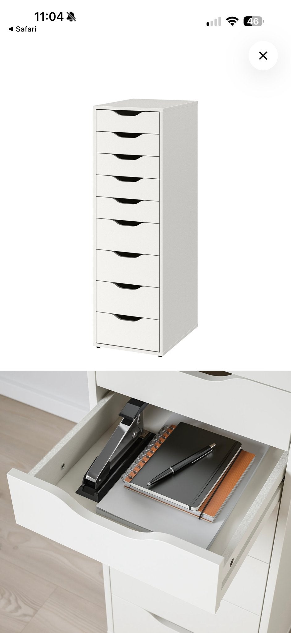 IKEA Alex ladekast met 9 lades - 36x116cm, Ophalen, Minder dan 50 cm, 5 laden of meer, 100 tot 150 cm