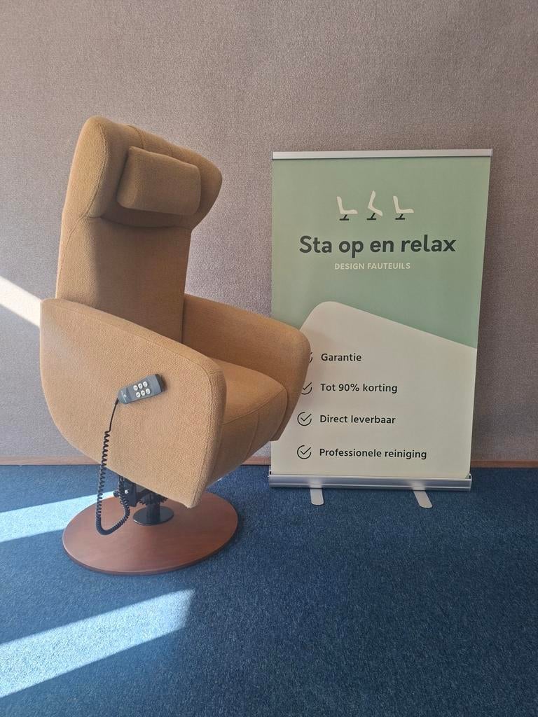 Sta op relax fauteuil Prominent Sorisso extra luxe op accu🔋, Hoofdstraat 60 Schijndel, Ophalen of Verzenden, Zo goed als nieuw