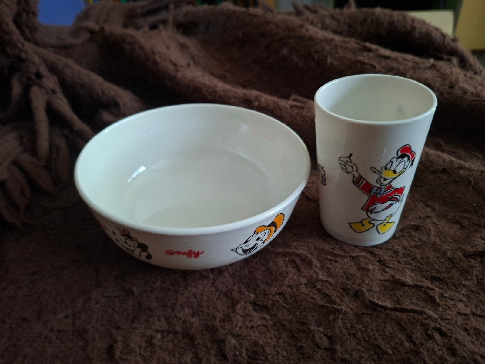 Vintage Disney jaren 50, Ophalen of Verzenden, Mickey Mouse, Zo goed als nieuw, Servies