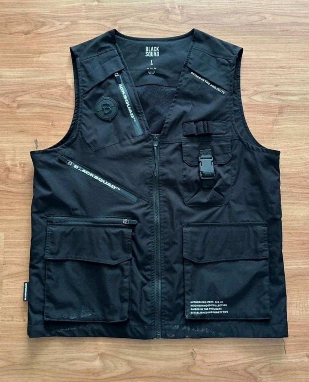 Nieuw Black Squad bodywarmer mt L, Maat 52/54 (L), Black Squad, Verzenden, Zwart