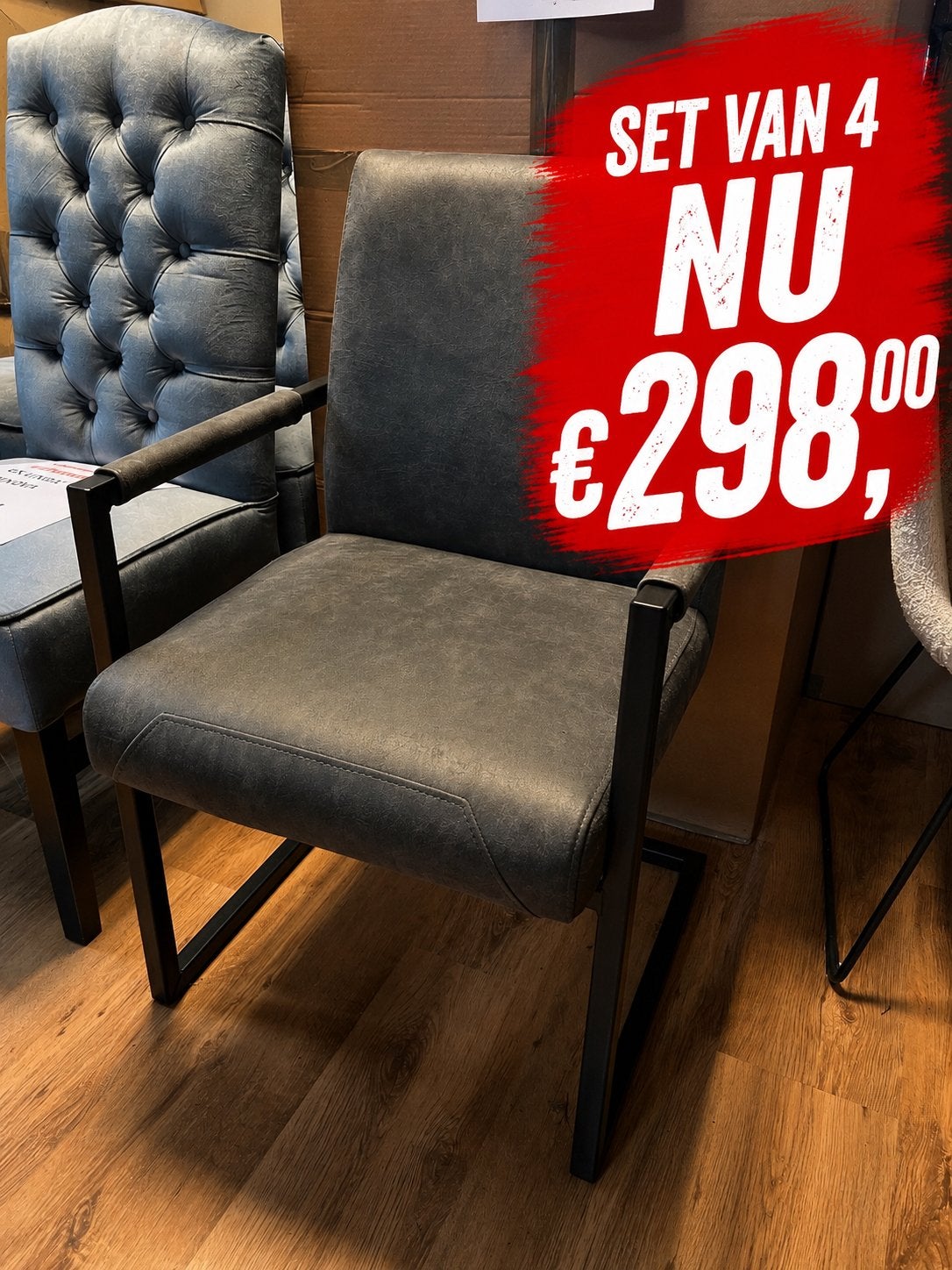 WIJ GAAN STOPPEN! KORTING TOT 70% - NOG 2 WEKEN OP=OP, Huis en Inrichting, Stoelen, Ophalen, Nieuw, Metaal, Vijf, Zes of meer stoelen