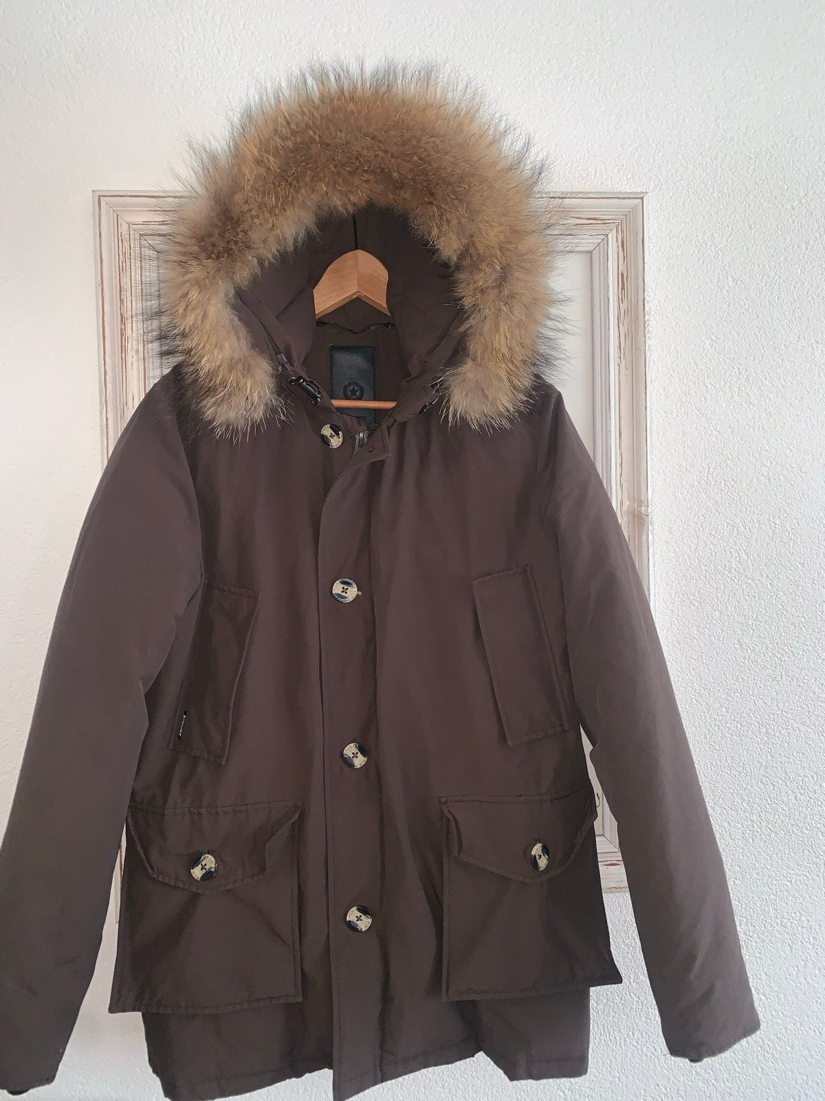 Airforce winterjas met bontkraag - Maat M, Ophalen of Verzenden, Zo goed als nieuw, Maat 38/40 (M), Bruin