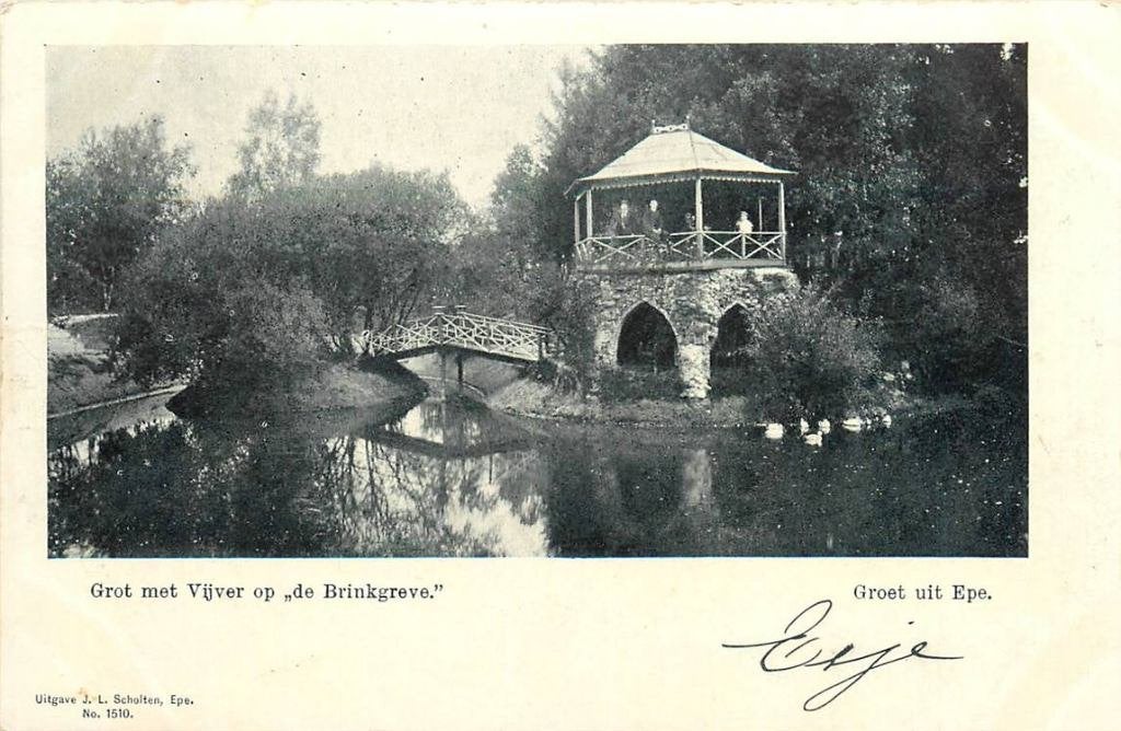 388-238-037 Epe Grot met Vijver op de Brinkgreve, Ophalen of Verzenden, Voor 1920, Gelderland