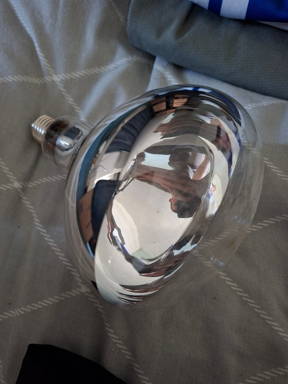 Grote spiegelkop gloeilamp E27, Huis en Inrichting, Ophalen, Zo goed als nieuw, 60 watt of meer, Gloeilamp