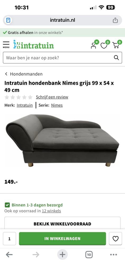 Mooie hondensofa, Ophalen of Verzenden, Nieuw, Overige