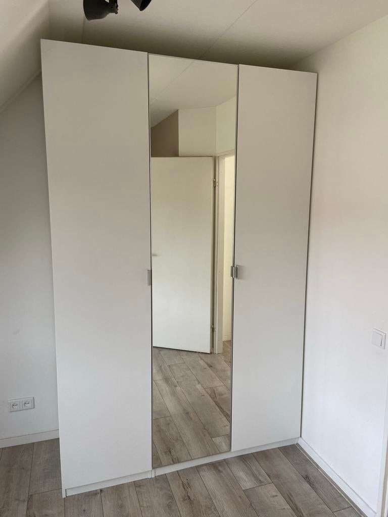 IKEA Pax Kledingkast 150cm breed met spiegeldeur, Huis en Inrichting, Kasten | Kledingkasten, Ophalen, Overige materialen, 200 cm of meer