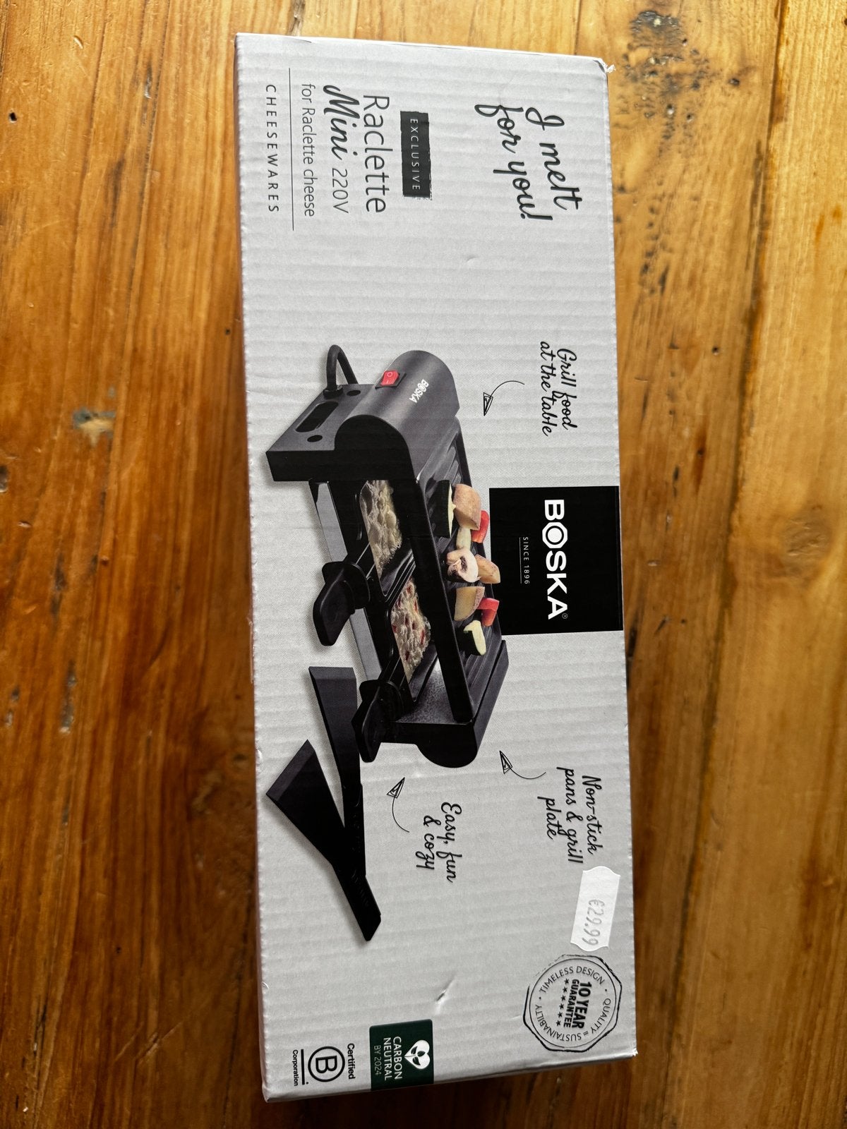 Boska Raclette Mini 220V - Compacte Raclette Grill, Ophalen of Verzenden, Zo goed als nieuw