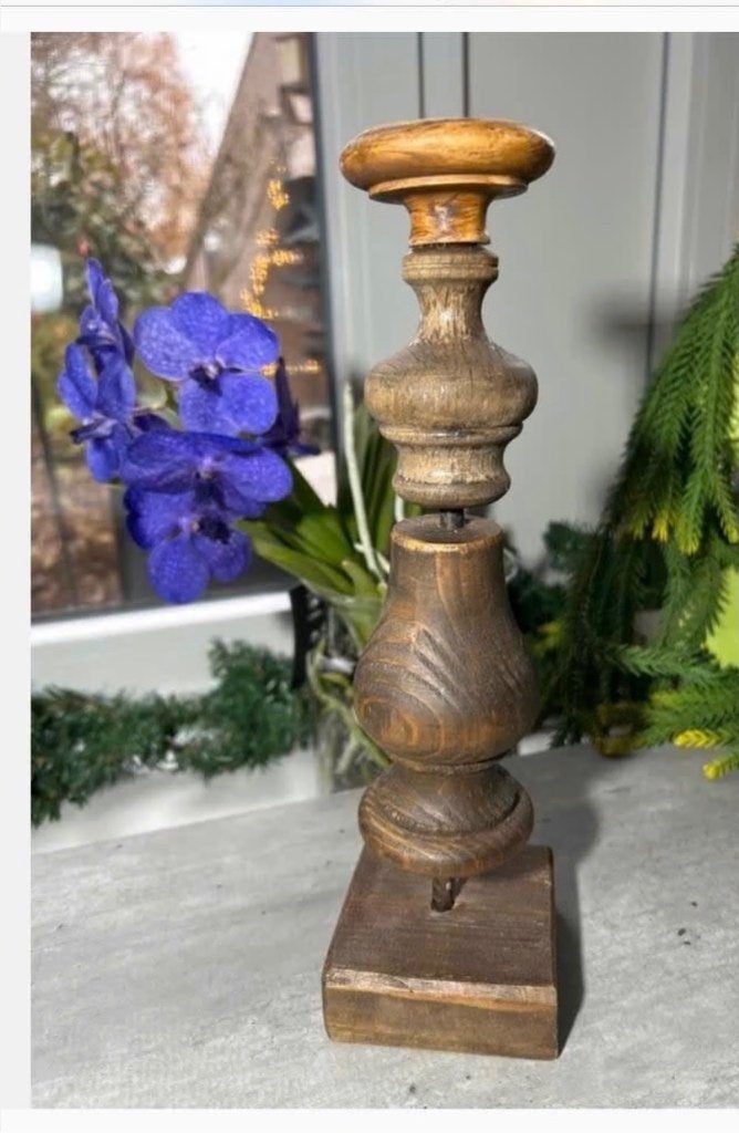 Antieke oude houten Hoedenstandaard 30 cm hoog, Antiek en Kunst, Ophalen of Verzenden