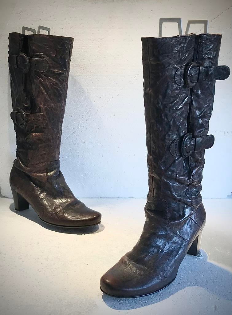 Gabor design dames hoge laarzen speciaal vormgegeven leer 39, Hoge laarzen, Bruin, Ophalen of Verzenden, Zo goed als nieuw