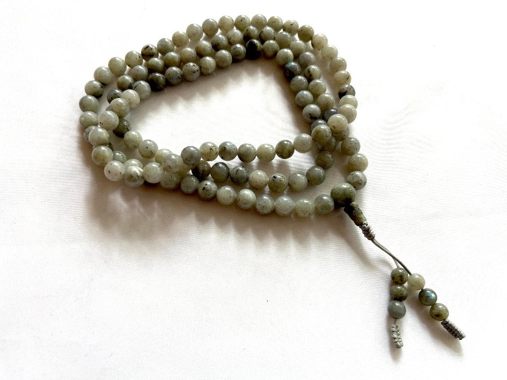 Tibetaanse gebedsmala uit labradoriet, Sieraden, Tassen en Uiterlijk, Kettingen, Overige materialen, Verzenden, Nieuw, Nepalhandwerk.nl