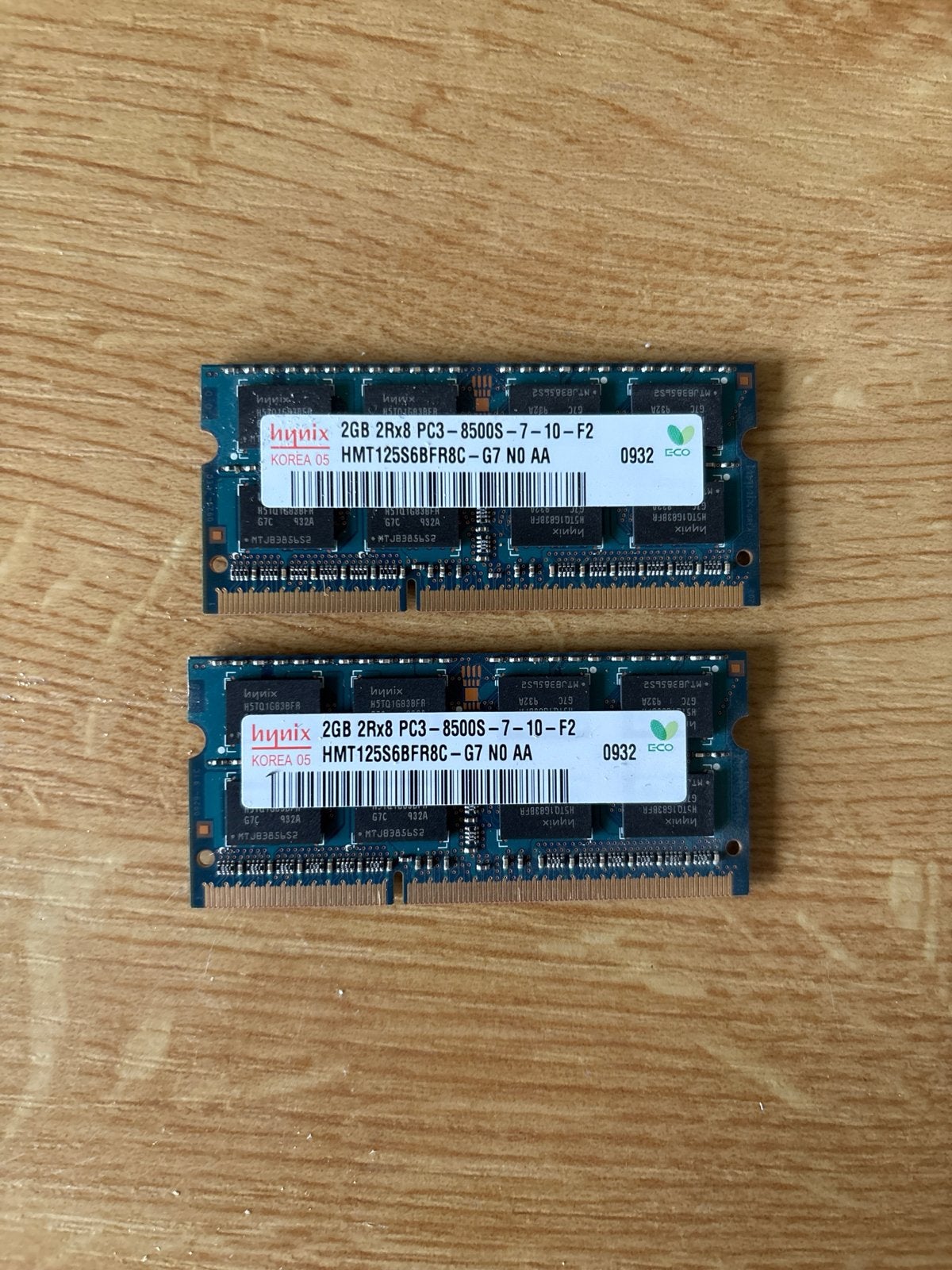 Hynix 2x 2GB DDR3 RAM PC3-8500S voor laptop, Ophalen, Gebruikt, DDR3, 2 GB
