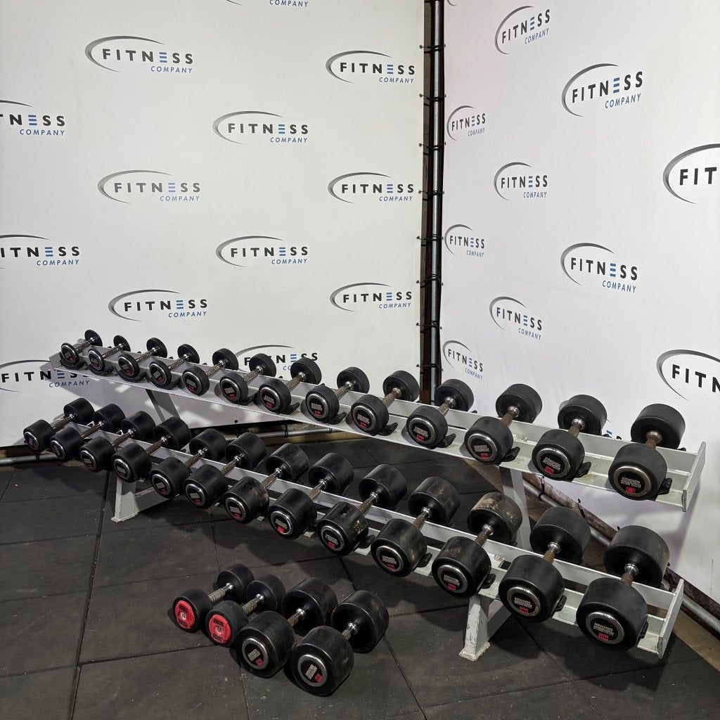 Hammer Strength - Dumbell Set Incl. Rek, Ophalen of Verzenden, Gebruikt, Benen, Dumbbell