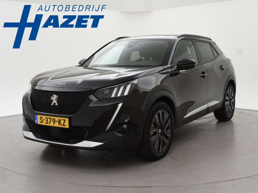 Peugeot e-2008 EV GT 50 kWh 3-FASE + ADAPTIVE CRUISE | PANOR, Auto's, Peugeot, 330 km, 136 pk, Gebruikt, Zwart