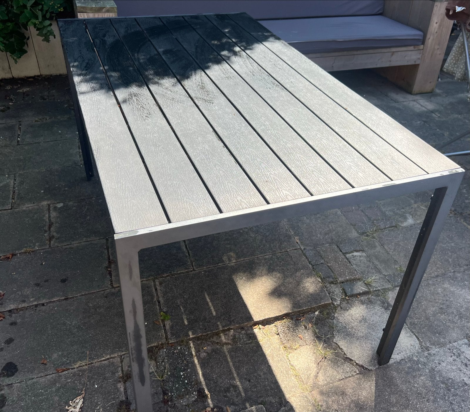 Tuintafel, Tuin en Terras, Ophalen, Gebruikt, Rechthoekig, Overige materialen