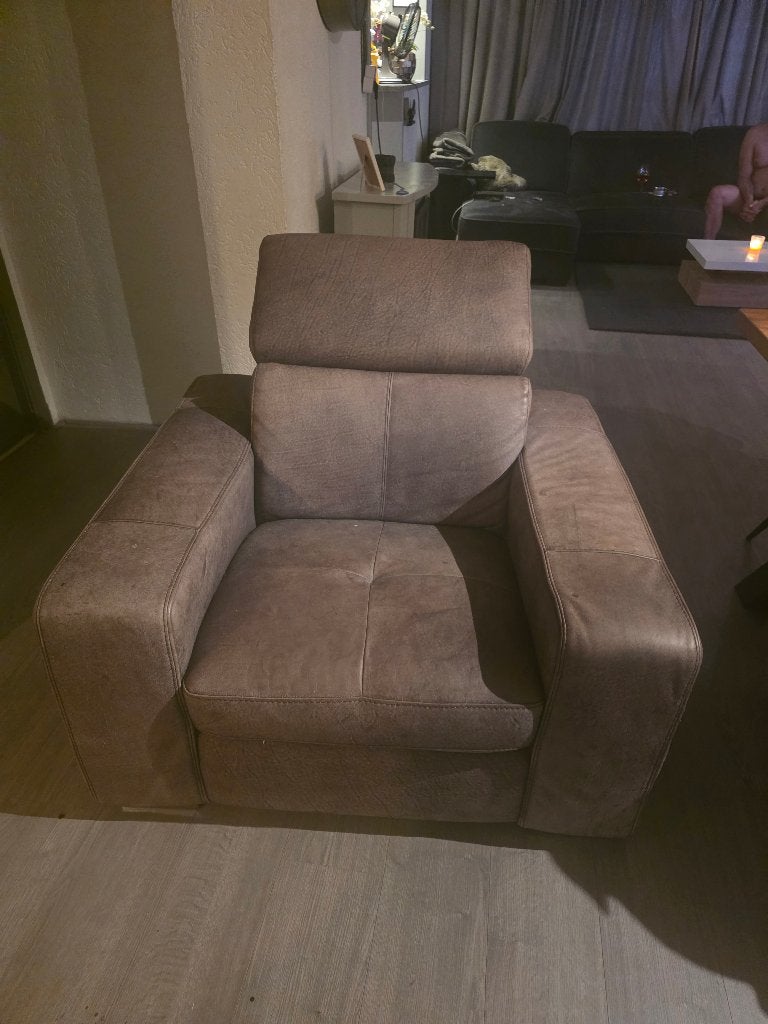 Mooie en comfortabele loveseat, Huis en Inrichting, Fauteuils, Ophalen, Zo goed als nieuw, 100 tot 125 cm, Leer