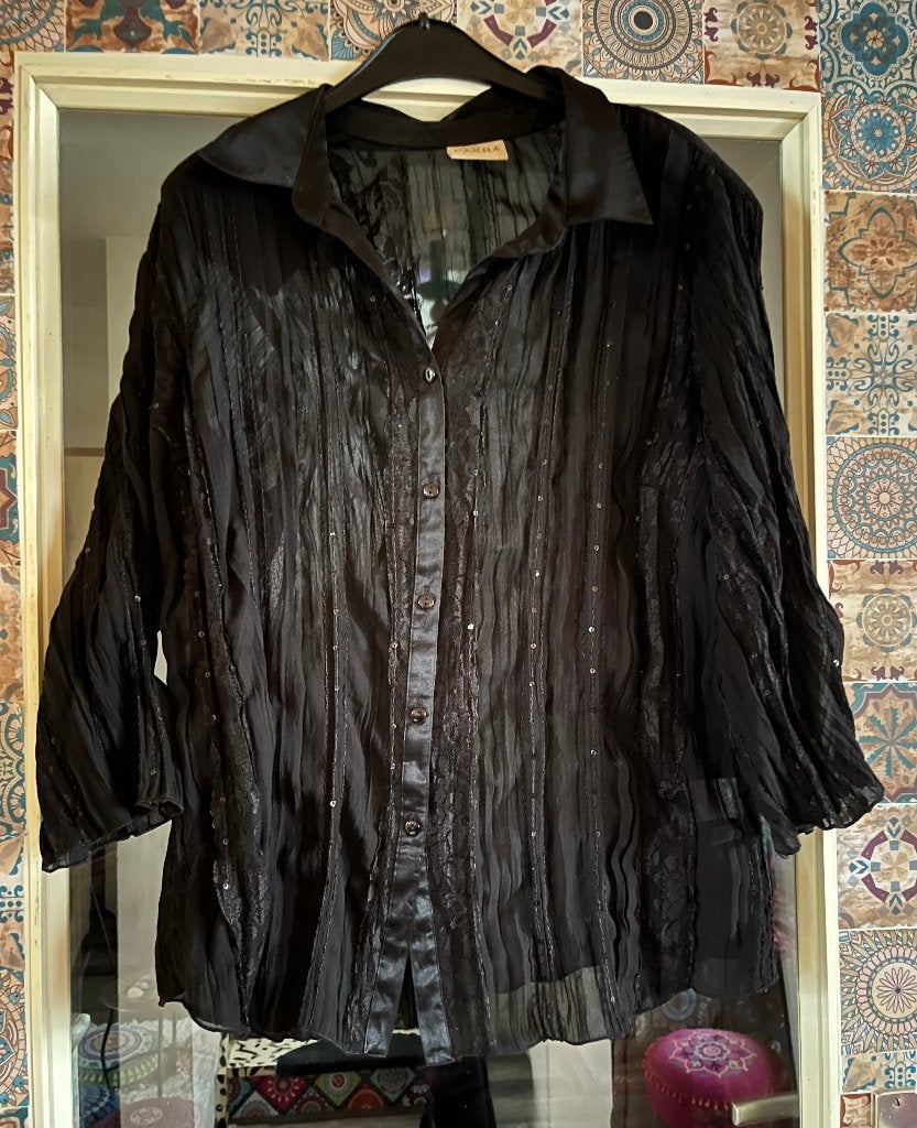 Nette zwarte tuniek maat 44 nu voor 14,99€, Zwart, Maat 42/44 (L), Ophalen of Verzenden, Gedragen