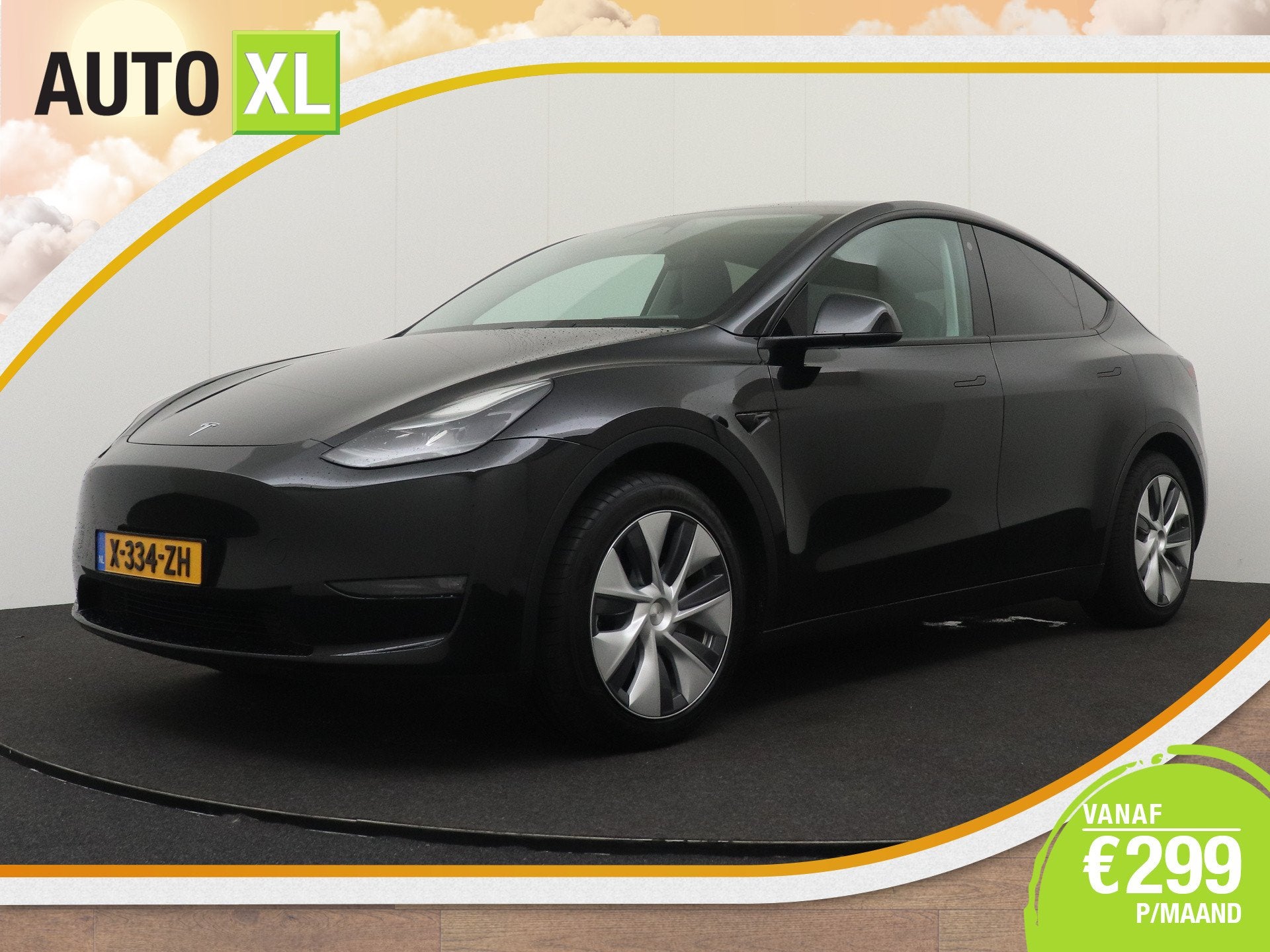 Tesla Model Y Long Range AWD 75 kWh (91% SOH) Afn. Trekhaak, Dealer onderhouden, Gebruikt, Zwart, Zwart