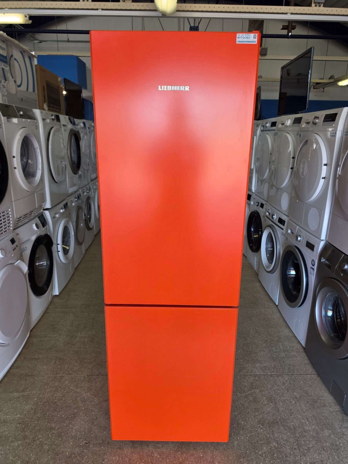 Prachtige Oranje Liebherr koelvriescombinatie | No Frost ❄️, Jirnsum, 200 liter of meer, 60 cm of meer, Met aparte vriezer
