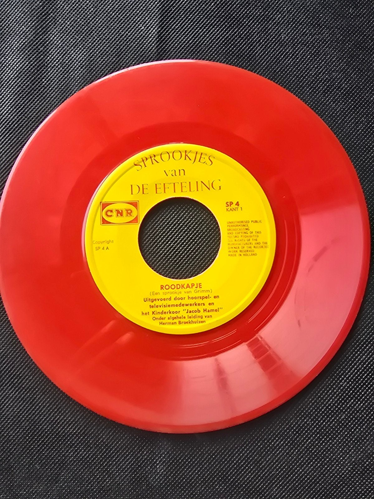 Efteling Sprookjes: Roodkapje -  7 inch vinyl (50+ ja, Ophalen, Gebruikt