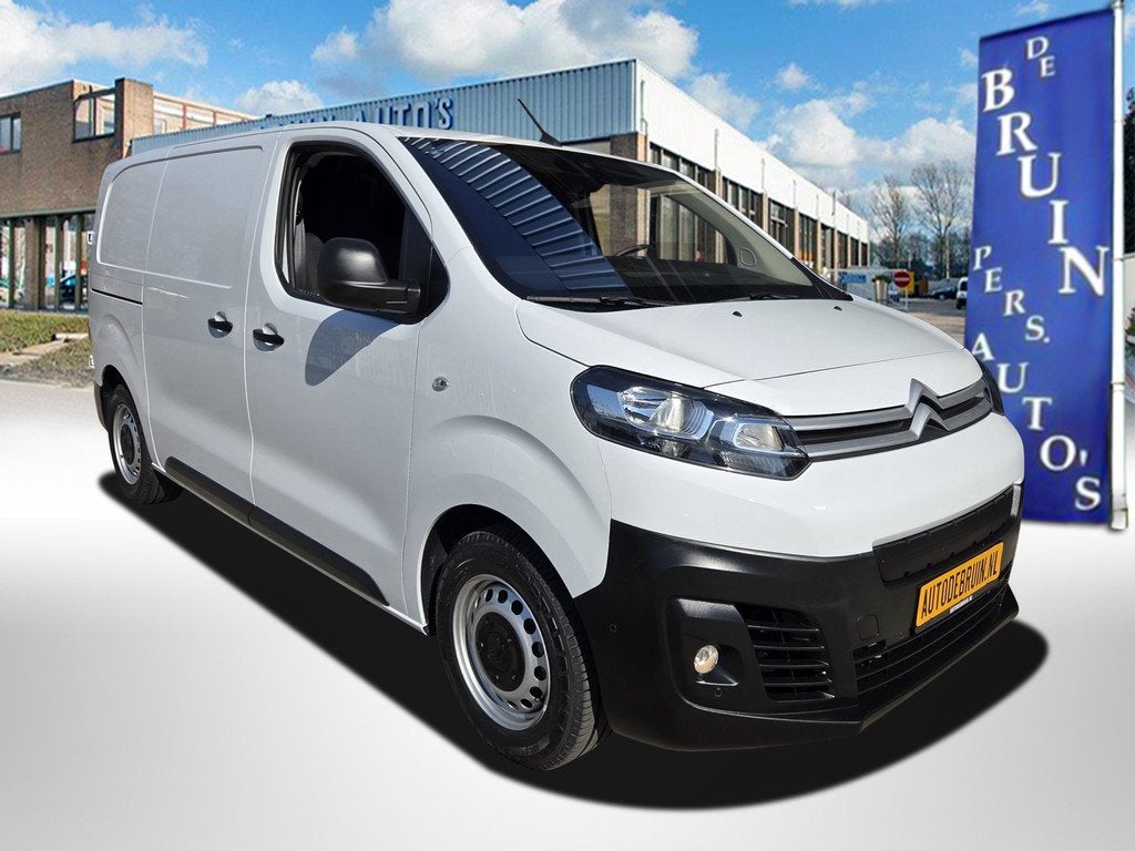 Citroën ë-Jumpy L2 50 kWh SNELLADER Airco Navi DAB+ Achter, Auto's, Bestelauto's, Gebruikt, Zwart, Citroën, Parkeersensor