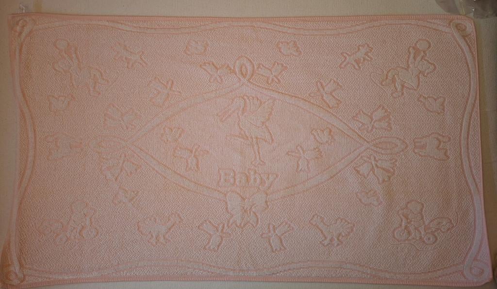 Vintage baby handdoek roze, Kinderen en Baby's, Badjes en Verzorging, Ophalen of Verzenden, Gebruikt, Overige typen