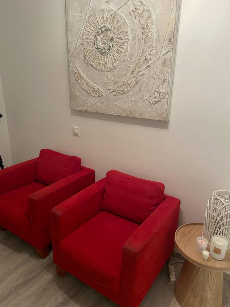 Gratis afhalen 2 rode fauteuils van montel, Ophalen of Verzenden