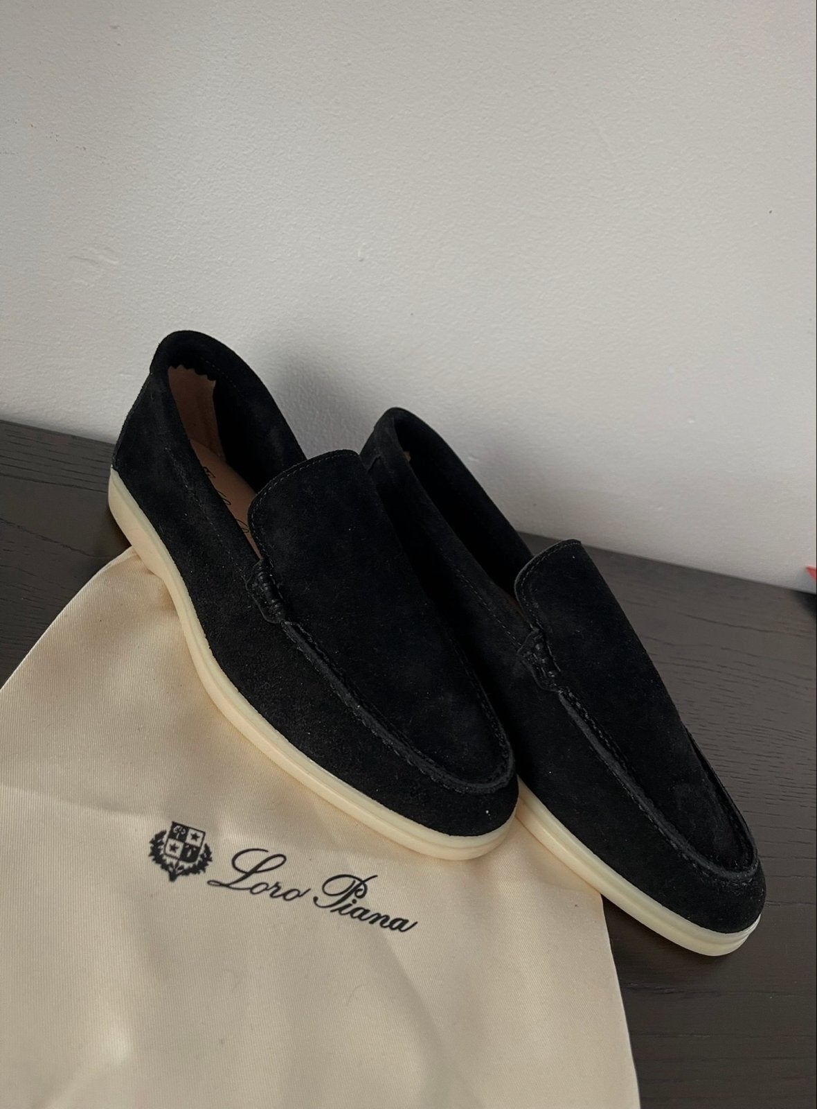 Loro Piana Summerwalk Loafers - Maat 39-40, Kleding | Heren, Ophalen of Verzenden, Nieuw, Zwart, Loafers
