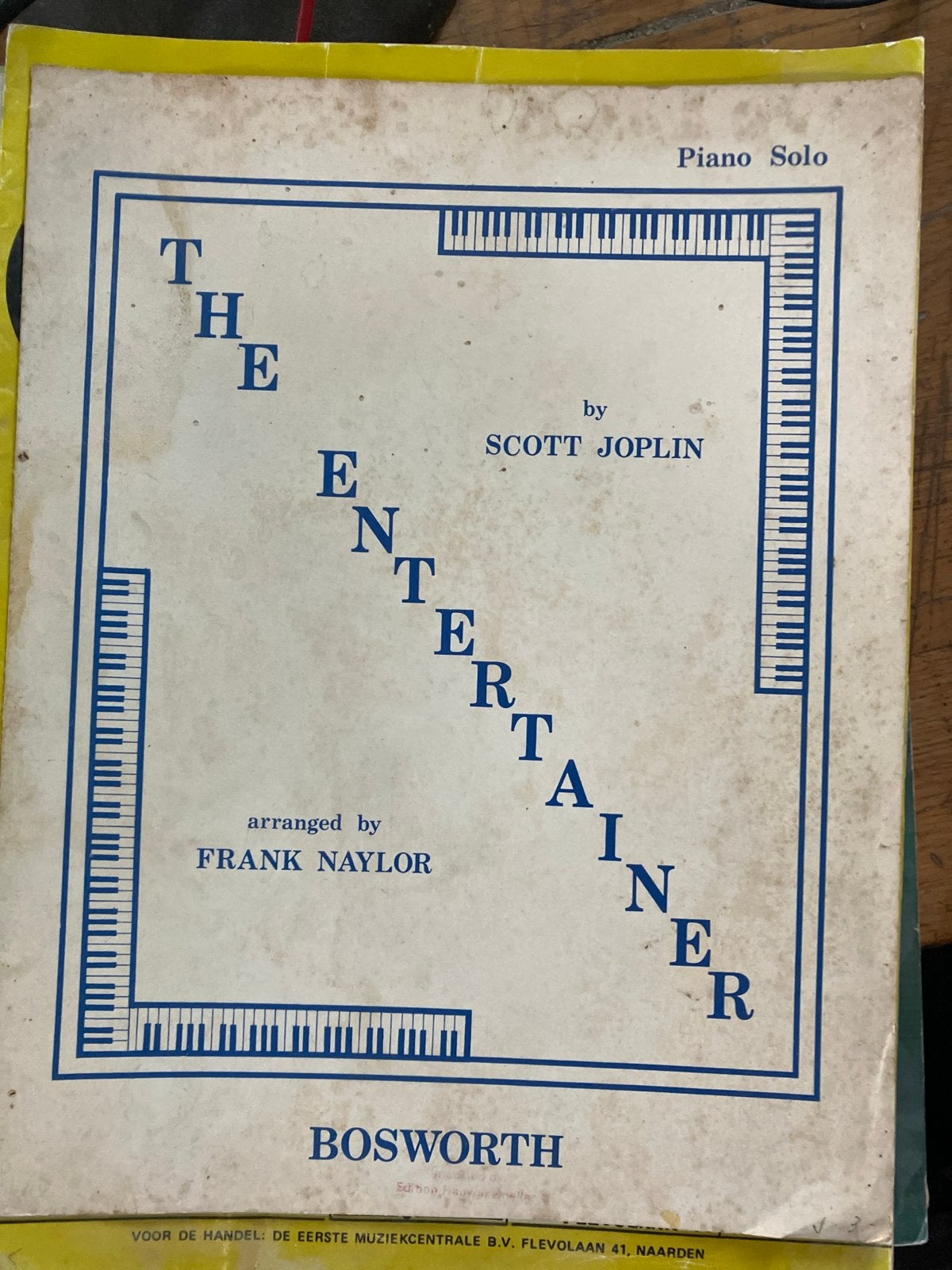 The Entertainer - Scott Joplin - Piano Solo bladmuziek, Gebruikt, Klassiek, Ophalen of Verzenden, Artiest of Componist