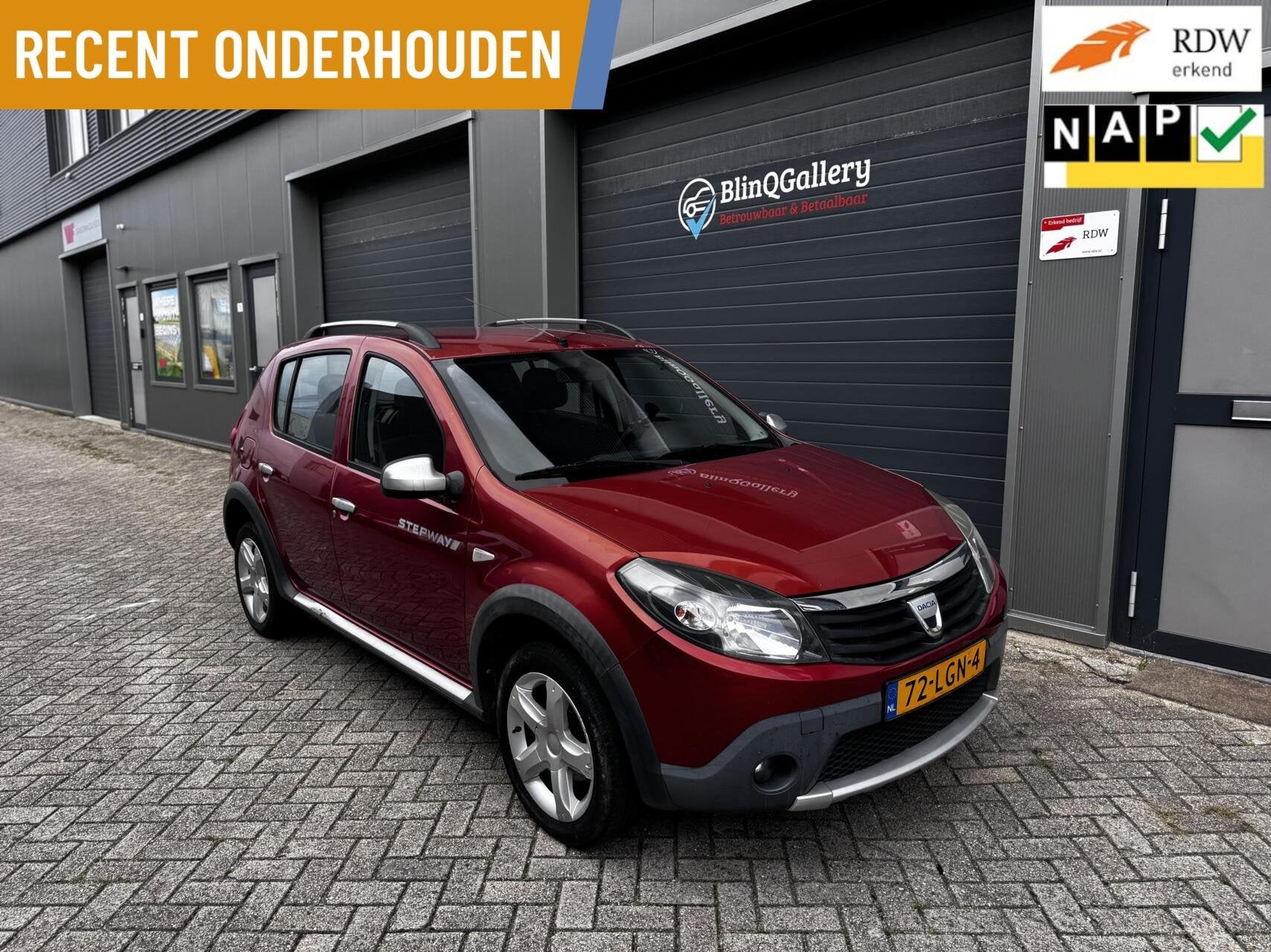 Dacia Sandero 1.6 Stepway|Recent onderhoud|Airco|APK|, Auto's, Voorwielaandrijving, 4 cilinders, 1070 kg, Bedrijf