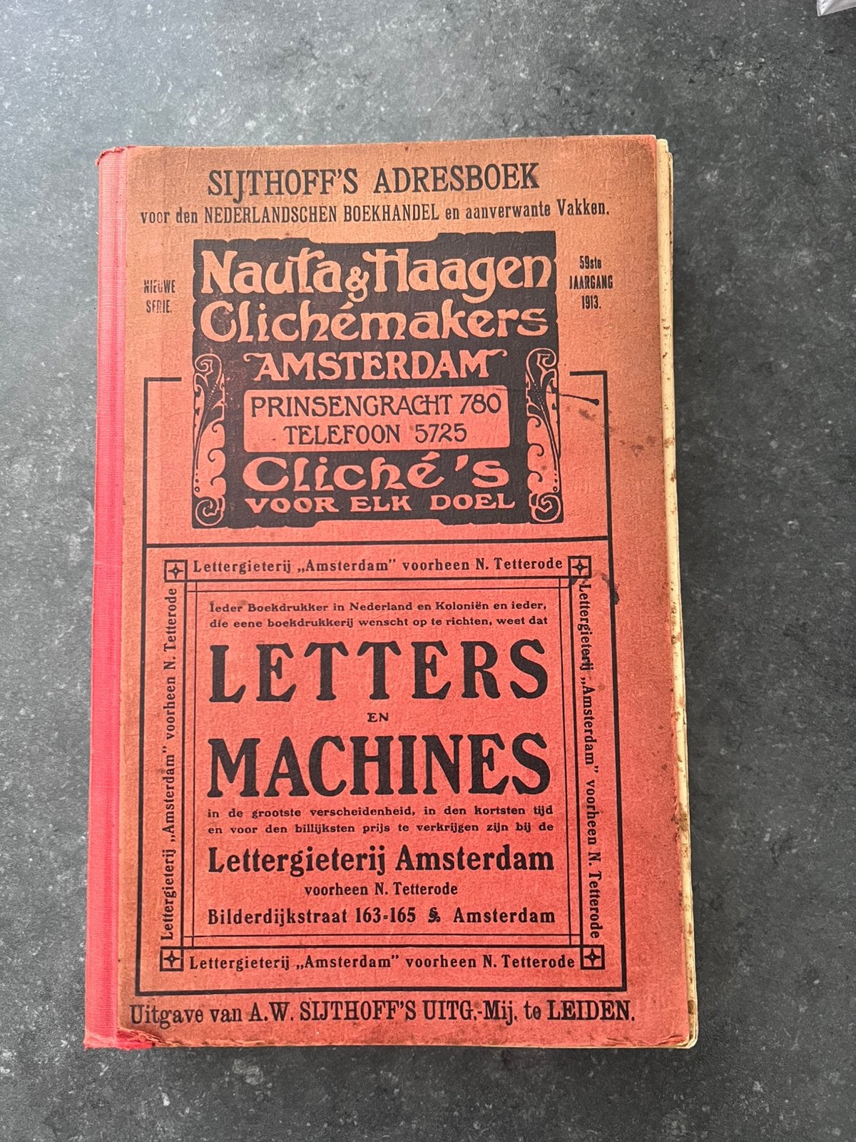 Lettergieterij Amsterdam boek uit 1913, Ophalen