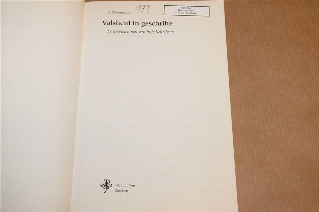 Valsheid in Geschrifte — Bijbelkritiek Nieuwe Testament, Ophalen of Verzenden, Gelezen