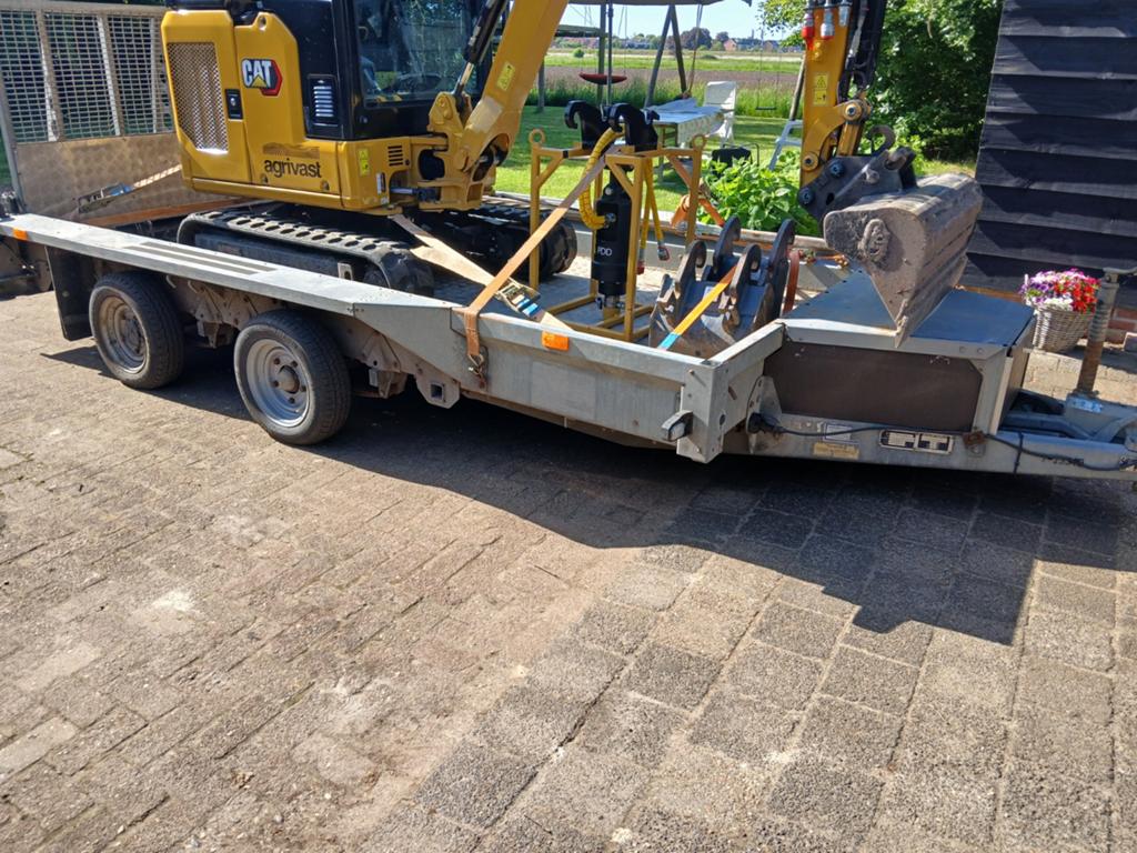 Ifor williams machinetransporter 3500 kg GX126, Auto diversen, Aanhangers en Bagagewagens, Ophalen, Gebruikt