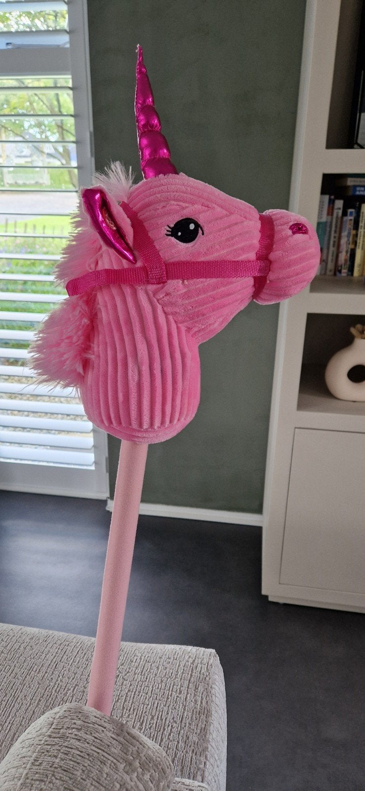 Nieuw Stokpaard eenhoorn roze met geluid, Ophalen of Verzenden, Nieuw, Meisje