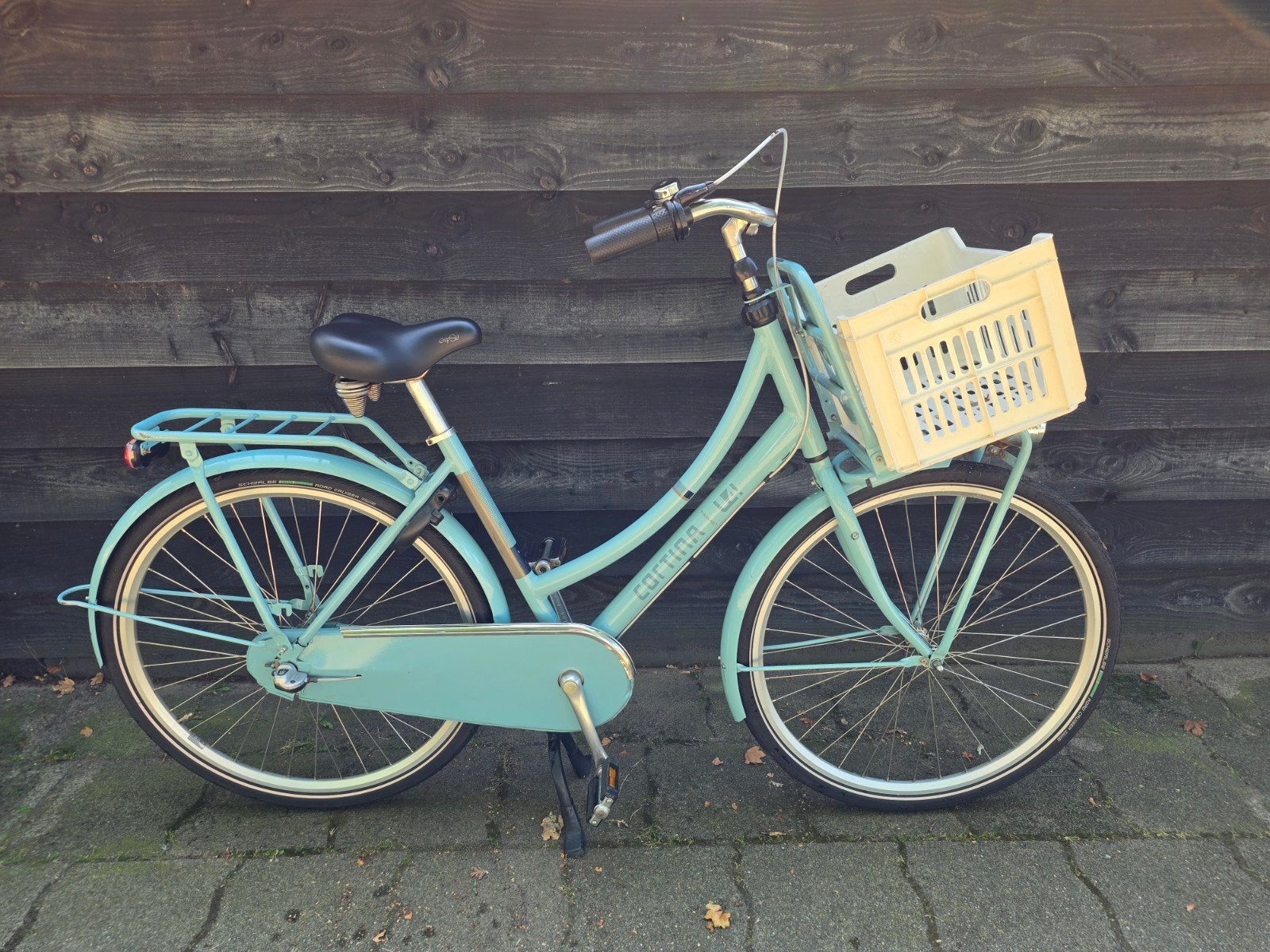 Cortina U4 Fiets - Blauw, 51cm - 28 inch - goed onderhouden, Overige merken, Terugtraprem, Gebruikt, Versnellingen