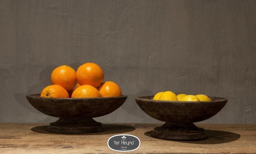 Houten fruitschaal L oud hout schaal stoer sober landelijk, Schaal, Verzenden, Nieuw, Hout
